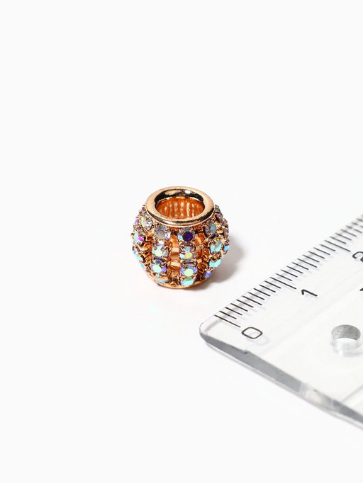 Цена за 5 шт. Шарм разделитель для бусин «Дорожка», радужный в золоте