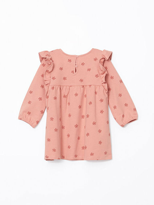 Bisiklet Yaka Uzun Kollu K?z ?ocuk Elbise