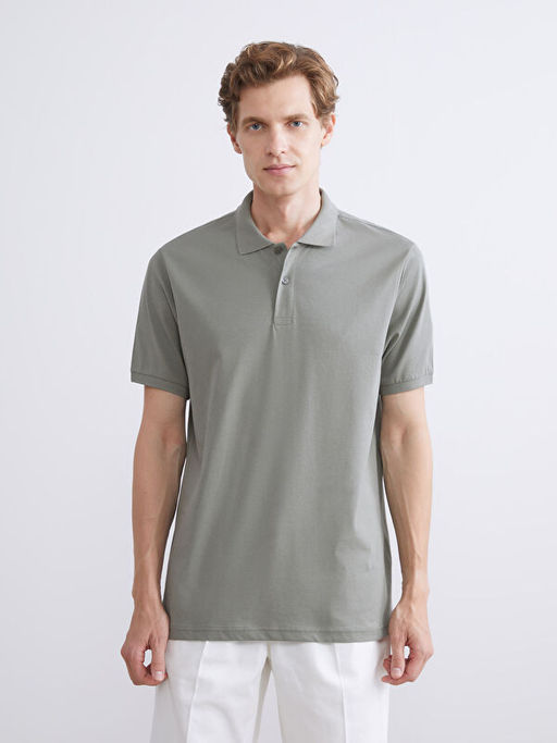 Polo Yaka Penye Erkek Ti??rt