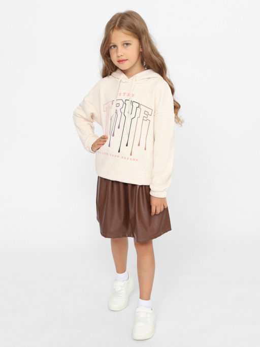 CRB wear/CWJG 63718-13-390 Толстовка для девочки,бежевый меланж/Ex.Cherubino фото 3