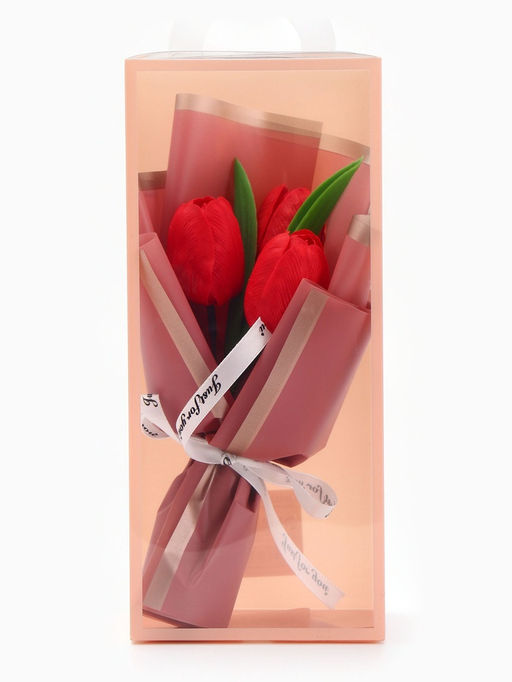 Букет из трех красных тюльпанов - SB BEAUTY фото 5