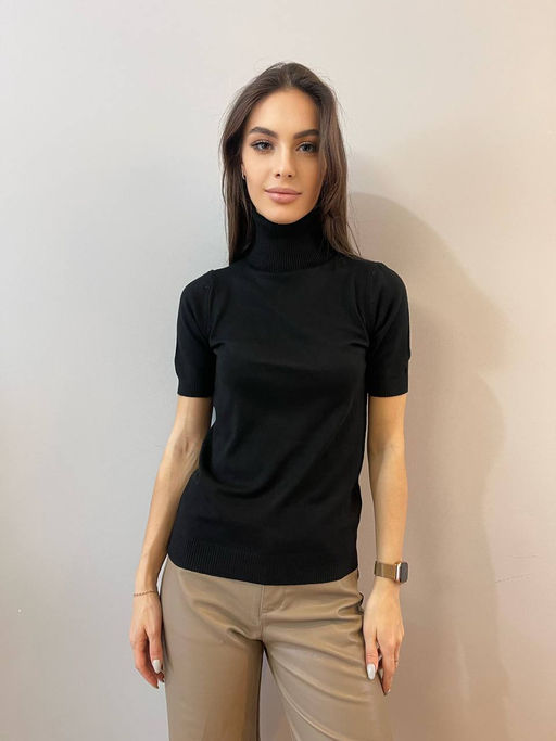 K13039 Джемпер (вязаный трикотаж) ЧЕРНЫЙ