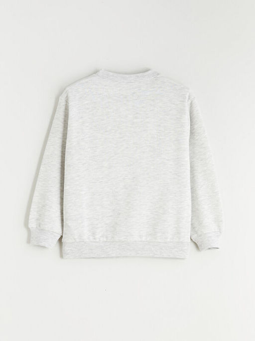 Bask?l? Erkek ?ocuk Sweatshirt