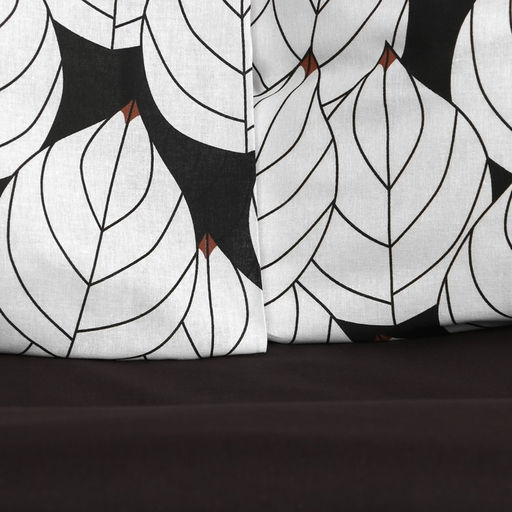 Постельное бельё Этель евро Black leaves 200х215 см, 220х240 см, 70х70 см -2 шт, поплин, 125 г/м2 фото 2