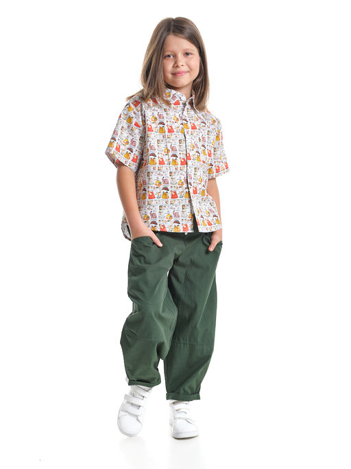 Рубашка для девочки 33-58763 цветной - Mini maxi фото 2