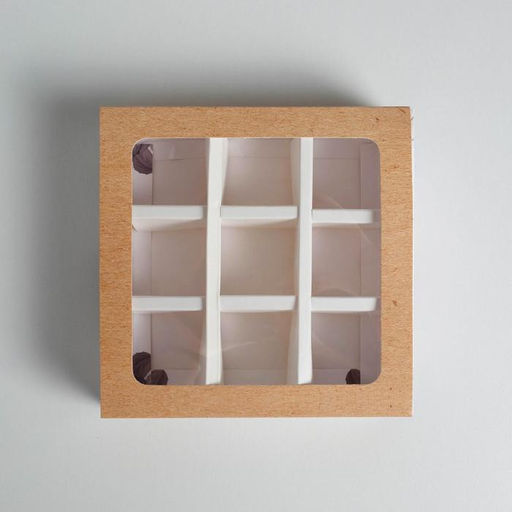 Цена за 5 шт. Коробка для конфет, кондитерская упаковка, 9 ячеек, Special for you, 14.5?14.5?3.5 см