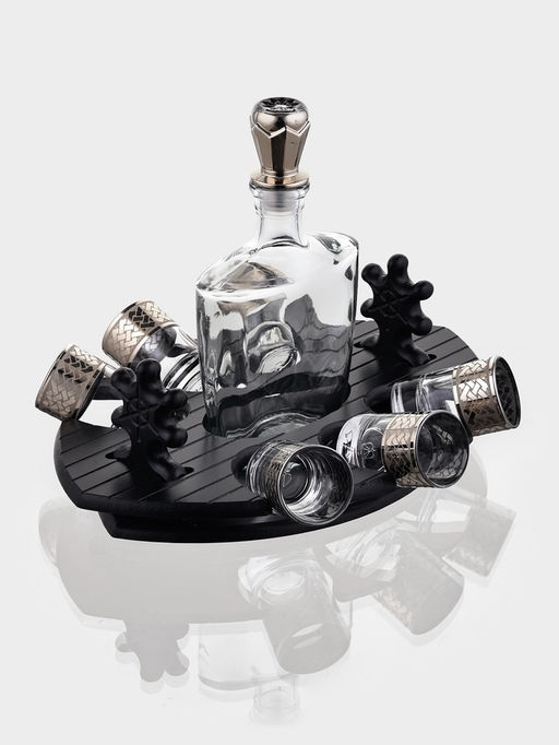 Мини-бар «Фрегат. Скандинавия», 8 предметов: барная стойка, графин, стопки 6 шт., 500/50 мл