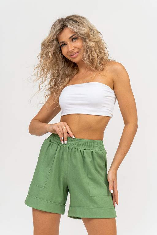 Шорты Натали 36781 из полиэстера с льном  фото 23