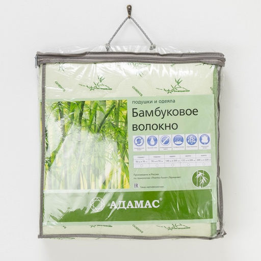 Одеяло всесезонное Адамас Бамбук, размер 110х140 5 см, 300 гр/м2, чехол поликоттон, цвет микс  фото 4