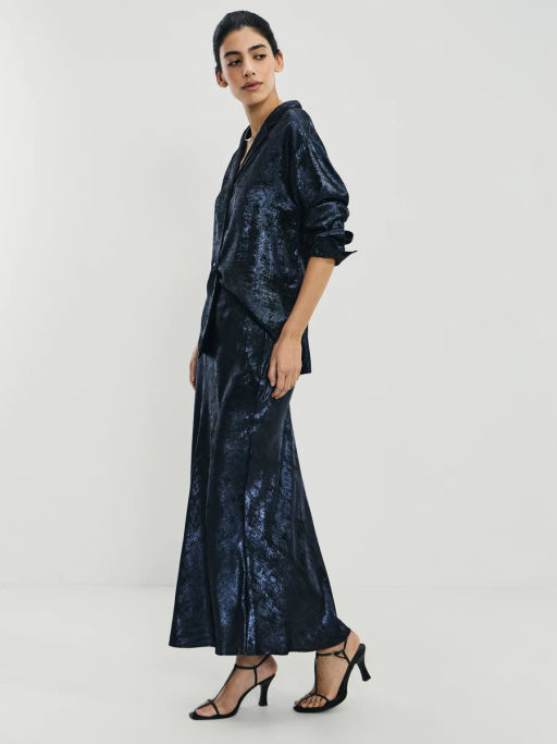 Юбка макси из блестящей ткани / Zarina