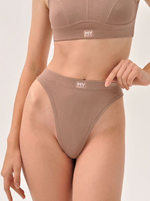 Стринги с высокой посадкой из хлопка - My фото 69