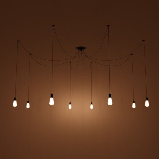 Светильник BayerLux «Паук», чёрный, 8×40W, E27, 80×80×90 см