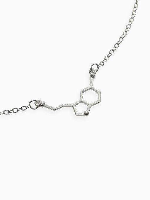 Цена за 2 шт. Кулон на цепочке "Молекула" 02, цвет серебро