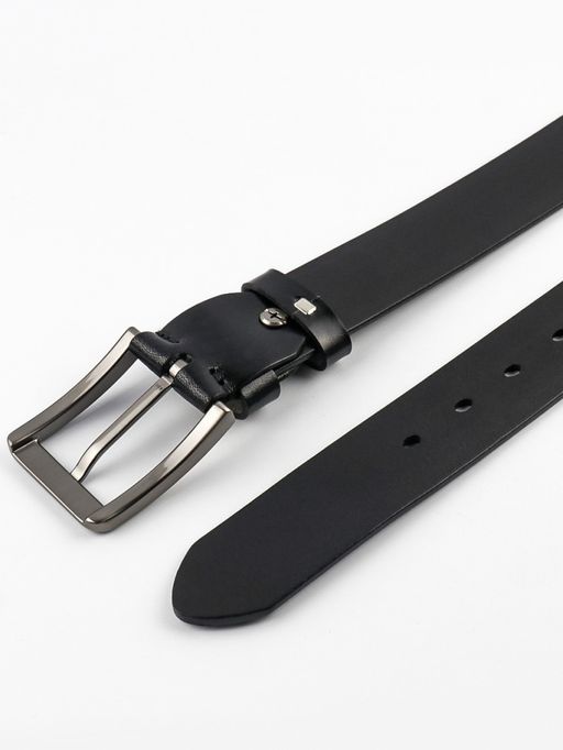 Мужской кожаный ремень Dierhoff ДРК 3056/3-40 Черный - Sergio valentini фото 8