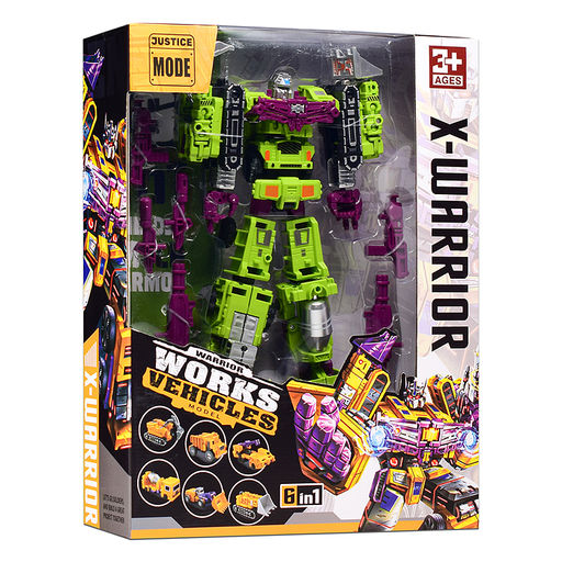 Робот "Works vehicles" 6в1 в коробке
