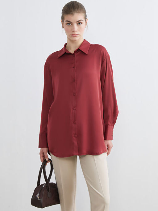 Saten Kad?n G?mlek Tunik