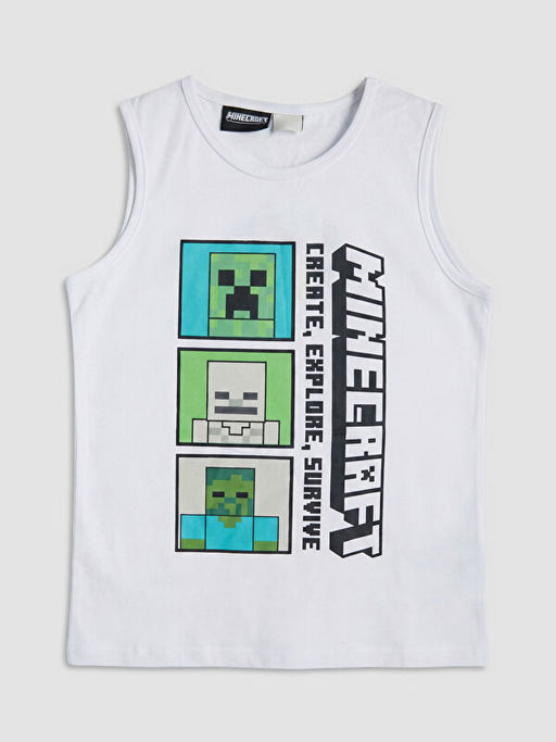 Minecraft Bask?l? Erkek ?ocuk Mayo Tak?m?