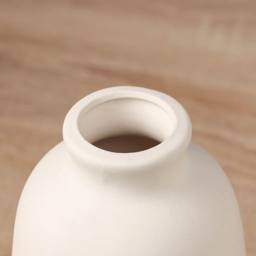 Ваза Хайди, классик, 14.5?8.5 см, керамика, белая, розовая