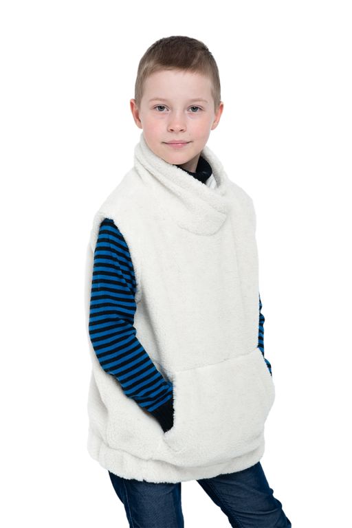 Жилет детский FUR цвет Ваниль УНИСЕКС - Woollamb фото 10