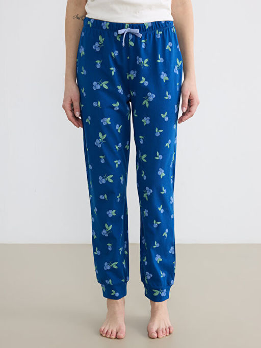 Kiraz Bask?l? Kad?n Jogger Pijama Alt?