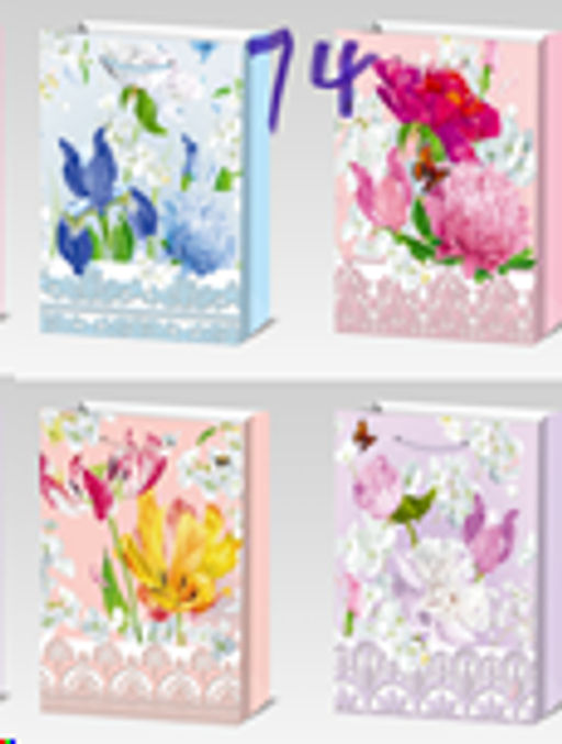 Пакет подарочный 17х24х8 / 3107-S /уп 12/600/1200/