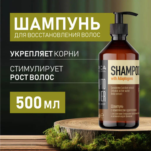 EPICA Professional Шампунь для восст. и укрепления волос с компл. адаптогенов ADAPTO POWER, 500 мл