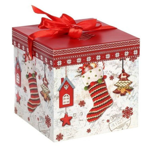 Цена за 12 шт. Коробка подарочная 15x15x15 см складная / 119-M /уп 12/840/Новый год - ГалеонТрейд фото 3