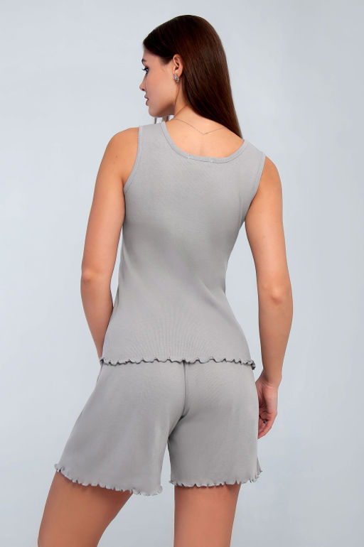 Арт. 9155/1 Пижама с шортами 42-50 (5 шт) Цвет:верх-серый, низ-серый - Калинка фото 3