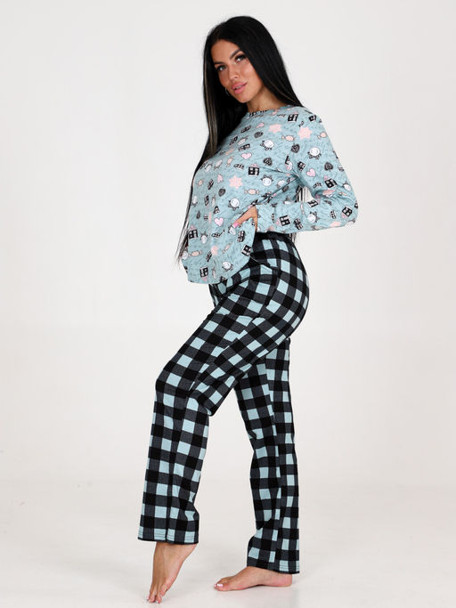 3039 Домашний костюм брюки дл.рук (Зеленый) - А-дина фото 5