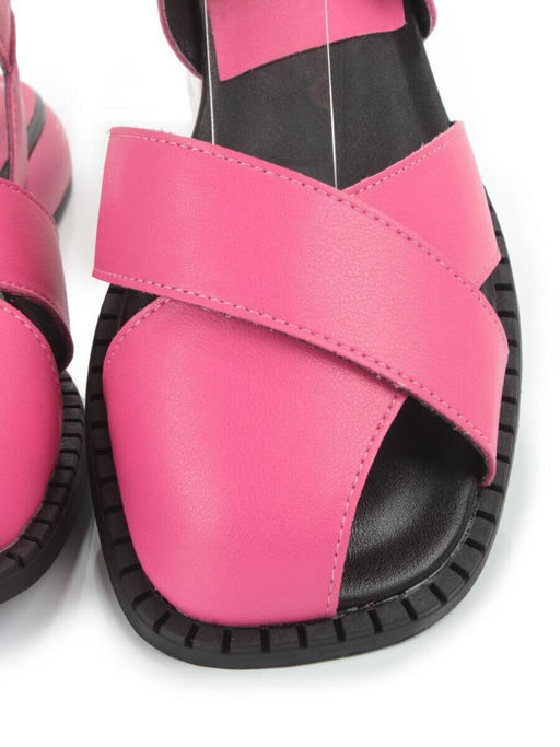 08-PEAG82-3 DK. PINK Босоножки женские (натуральная кожа)