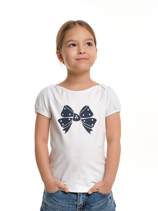 Футболка для девочки UD 0751 белый - Mini maxi фото 4