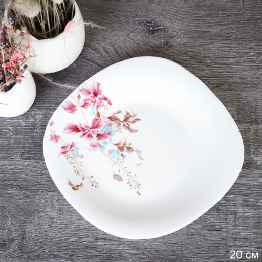 Цена за 1 шт. Тарелка 200 мм квадратная / Sq13/7595 L (7288) /уп 2/ Колибри - Галеонтрейд фото 2