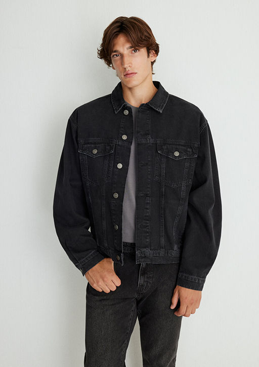 Ryan Antrasit Denim Jean Ceket - Mavi фото 2