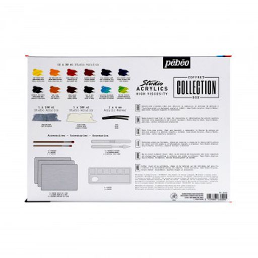 Краска акриловая PEBEO набор Studio Acrylics 12 цв. х 20 мл 833309