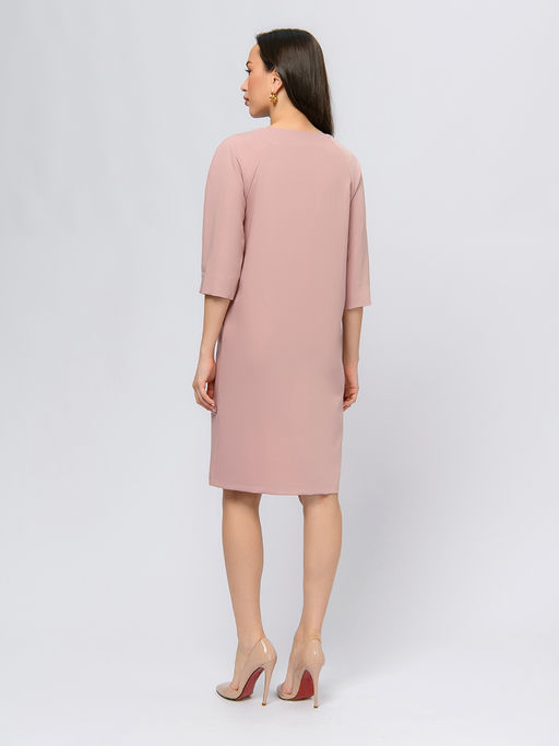 Платье розового цвета с рукавами 3/4 - 1001dress фото 3