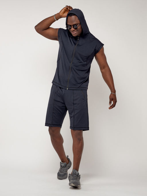 Спортивный костюм летний мужской темно-синего цвета 2262TS - Chunmai фото 7