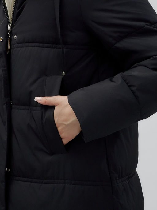 Пальто зимнее MTFORCE 9625Ch женское черное утеплитель 270 г/м²  фото 9