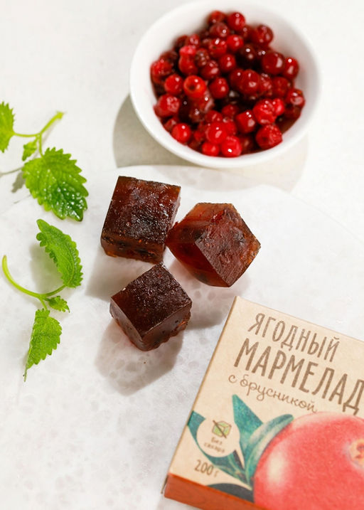 Мармелад ягодный с брусникой, 200 г - Сибирский кедр фото 2