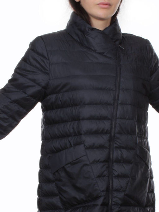 K-635 DK. BLUE Куртка демисезонная стеганая женская (70 гр. холлофайбер) - Фабричный китай фото 2