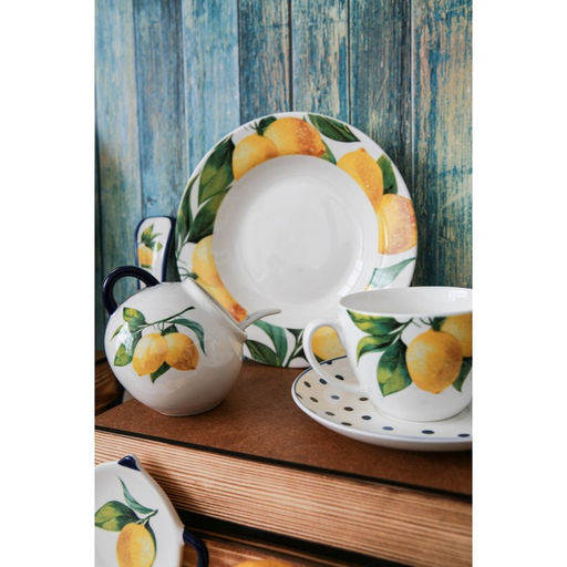 Сахарница с ложкой Доляна Лимон, 200 мл, цвет белый  фото 7