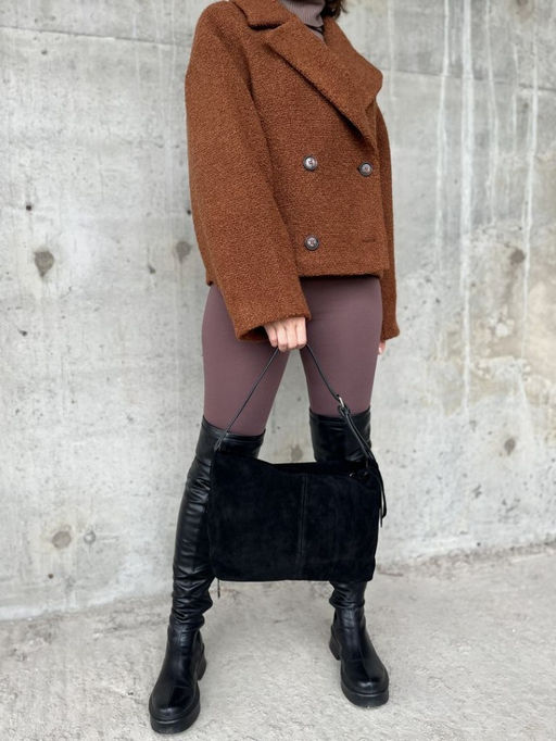 Женская замшевая сумка 8128-8 Черный - Sergio valentini фото 6