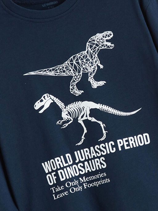 Dinozor Bask?l? Erkek ?ocuk Ti??rt