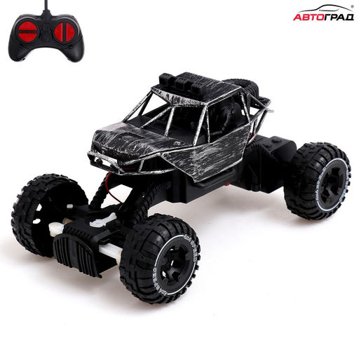 Машинка на пульте управления Джип. Покоритель вершин, 1:20, световые эффекты, цвет серый