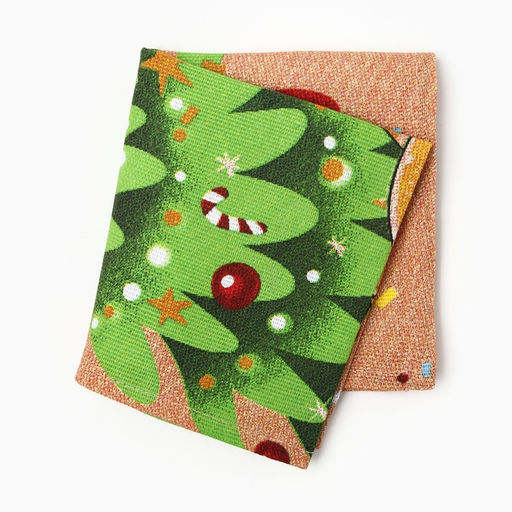 Полотенце Доляна Новогодние подарки 28х46 см, 100% хл, рогожка 164 г/м2  фото 5