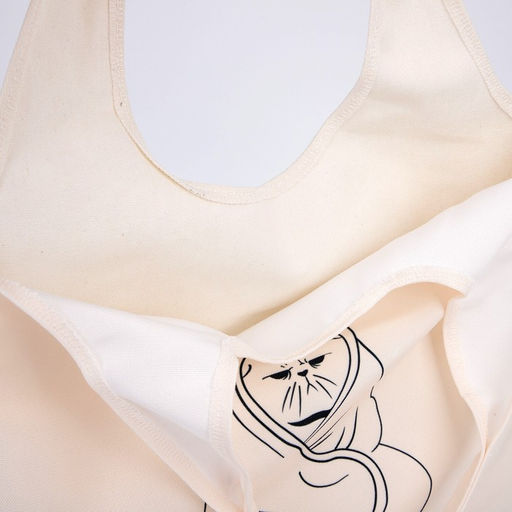 Сумка мешок Котик, 40 х 35см, бежевая - NAZAMOK KIDS фото 9