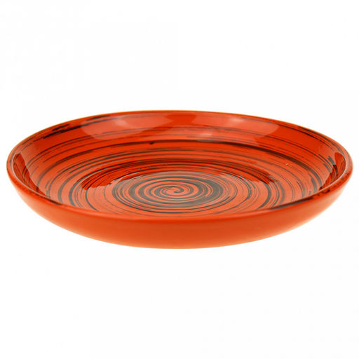 Оранжевая полоска Тарелка мелкая керамическая д180мм, h30мм (Россия) - Домашняя мода фото 2