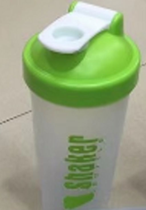 Бутылка/Шейкер SHAKER SHS-600 бело-зелёная, для спортивного питания 600ML/уп72