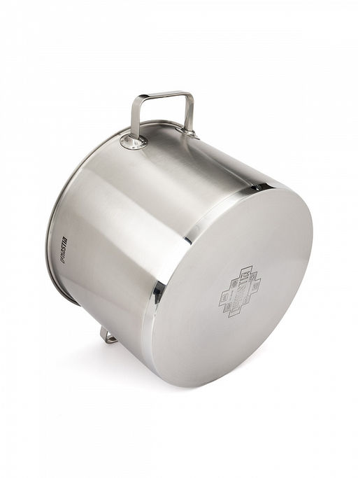 Кастрюля с крышкой 11,5л серый нержавеющая сталь