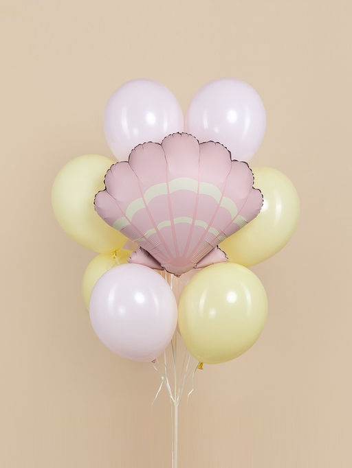 Цена за 3 шт. Воздушный шар фольгированный 26" «Морская ракушка», розовый