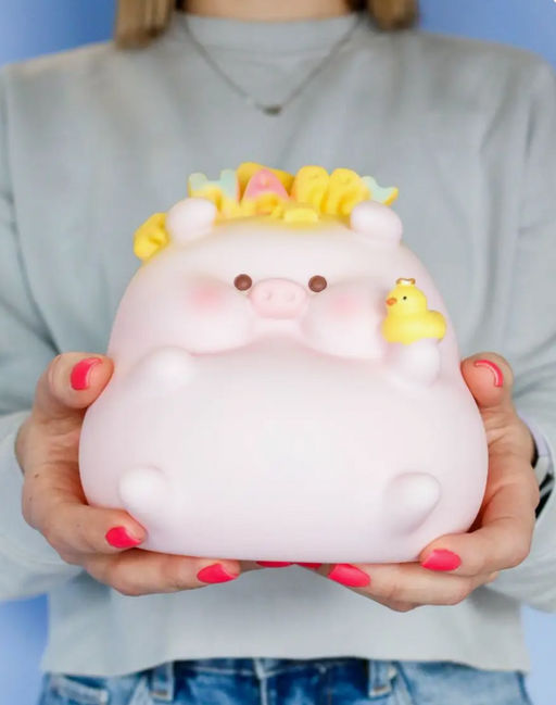 Копилка Pig happy, pink (19 см), пластик